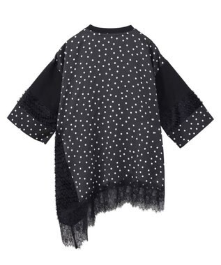 FORFORMO Lace T-shirt レースTシャツ プリントブラック