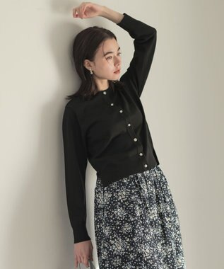 組曲 【先行予約】アトランダムビジューボタンカーディガン ブラック系