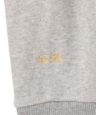 BEIGE， Organic Cotton Sweat / Zip up Parka スウェットパーカー Top Gray