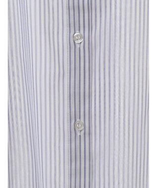 earth music&ecology 袖スリットリボンロングシャツ Navy