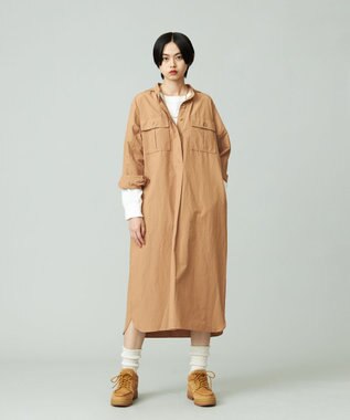 J.PRESS YORK STREET 【WOMEN】ミリタリーシャツワンピース オレンジ系
