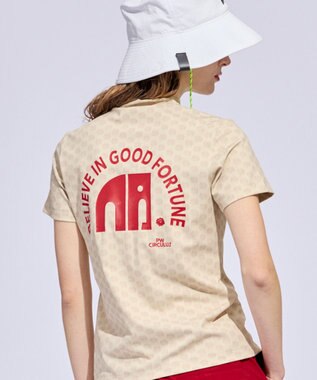 PW CIRCULUS 【WOMEN】エレファント ドットモックネック  ゴルフウェア レディース ベージュ系5