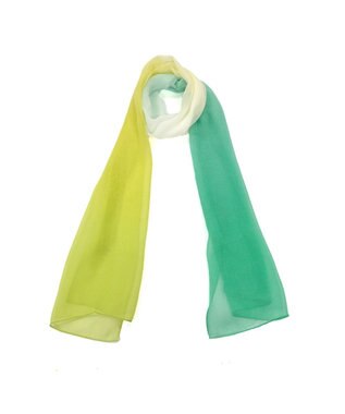 Marca ＜洗えるシルク＞【Marcaオリジナル】オンブレーロング ウォッシャブル シルクローン ロングスカーフ