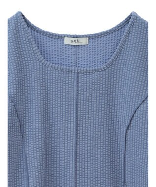 earth music&ecology ぽこぽこパワショルプルオーバー Blue