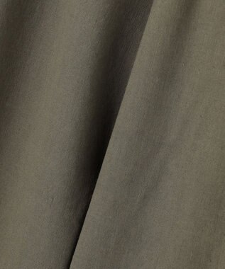 23区 L 【STORY7月号掲載/洗える】リネンヴィスコースストレッチ ドロスト パンツ カーキ系