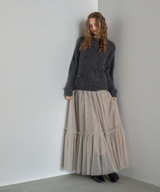 AMERICAN HOLIC フェザーゆるニットプルオーバー Charcoal Gray