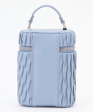 LA BAGAGERIE 【MONICA】ランダムプリーツバニティバッグ ブルー