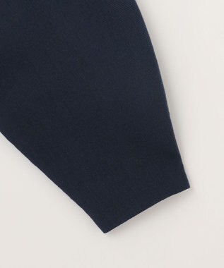 #Newans 【洗える】コンビネーションペプラムチュニックニット ネイビー