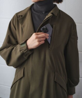 muuc 9ポケット搭載 トラベラーズコート〈大人の手ぶらコート〉〈3シーズン〉〈手洗い可〉〈ユニセックス・大きいサイズあり〉〈日本製〉〈軽い〉〈暖かい〉 カーキ