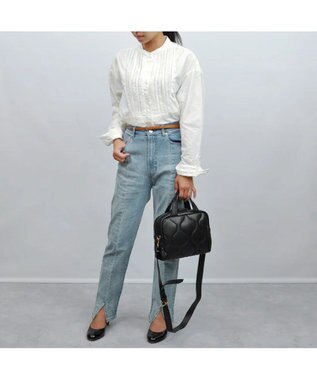 UNBILLION kakatoo シンセティックレザーキルトスクエアショルダー ブラック