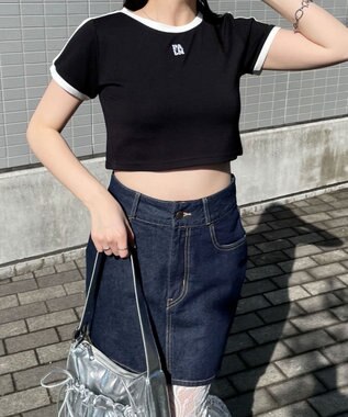 WEGO ラインデザインちびT ブラック