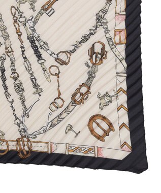 YECCA VECCA ビットプリントプリーツスカーフ Off White