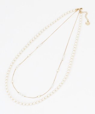 ANY SIS ジュエルパール調2連 ネックレス キスカ