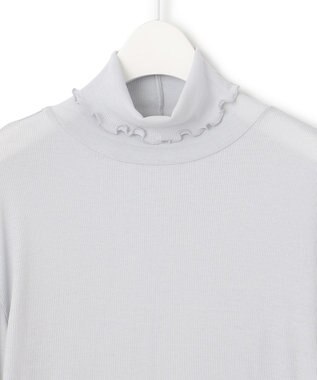 ICB L 【新色追加・洗える】 パウダリーリブ ハイネックプルオーバー ライトグレー系