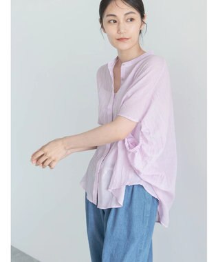 Te chichi 【7色展開】シャンブレーボイルドルマンシャツ パープル
