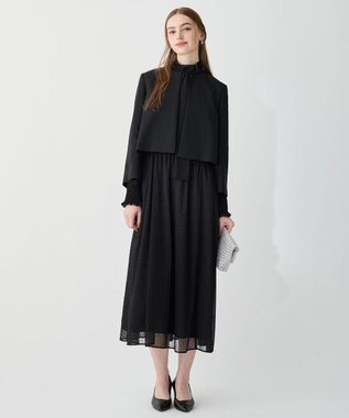 23区 S 【APPLAUDIR】シアードットフロッキー ドレス ブラック系