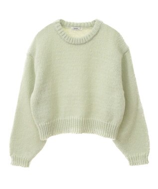 earth music&ecology スパンコールショートニットプルオーバー Mint
