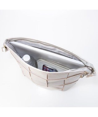 UNBILLION ピークスピーク PEAKS PEAK / 牛革パッチワーク口折れ2wayショルダー シルバー