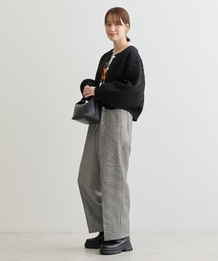 Green Parks ・ＥＬＥＮＣＡＲＥ　ＤＵＥ　ツイードカーブパンツ Beige