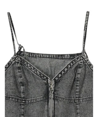 Green Parks ・ＥＬＥＮＣＡＲＥ　ＤＵＥ　Ｗ－ＺＩＰ　デニムキャミ Gray