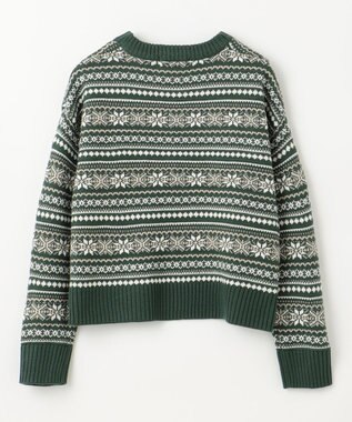 ANY 【洗濯機可能】ソフトアクリルスノージャガードニット グリーン