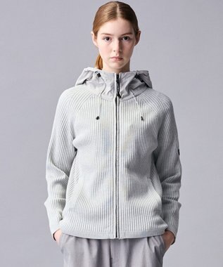 JOSEPH ABBOUD MOUNTAIN 【日本素材・ストレッチ】コットンムリネ アウトドア ニット パーカー