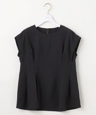 ANY SIS L 【洗える】カラミタンブラータック ブラウス ブラック