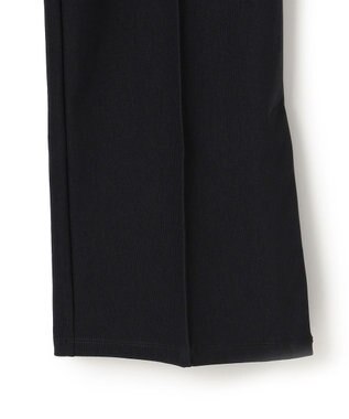 BEIGE， 【BEIGE,ecru/WEB限定】RIB BOTTOMS / ウエストゴムストレッチリブフレアパンツ Black