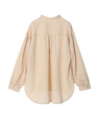 CRAFT STANDARD BOUTIQUE ピコフリルドットブラウス Beige