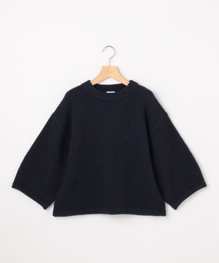 組曲 S ハーフスリーブミルド ニットプルオーバー ネイビー系