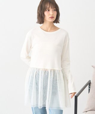 earth music&ecology 【吸湿発熱】あったかフェミニンインナー（チュールヘム）