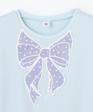 ANY KIDS ドットリボン 長袖Tシャツ サックスブルー