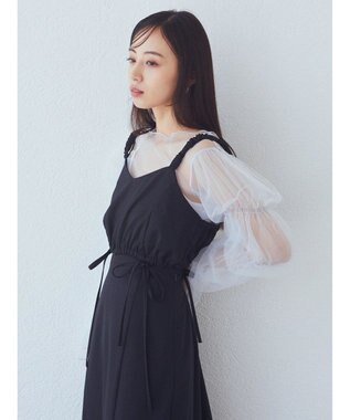 earth music&ecology マルチウェイビスチェリボンキャミワンピース Black