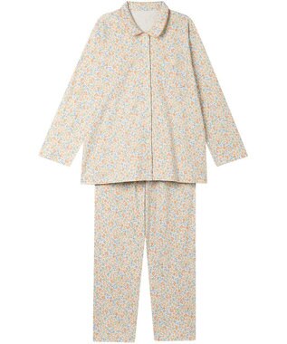 Wing パジャマ 綿100%(本体) スムース素材 長袖 長ズボン レディース EP7046 ウイング／ワコール オレンジ