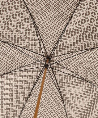 MOONBAT 【耐風】FURLA 長傘 モノグラム モカブラウン