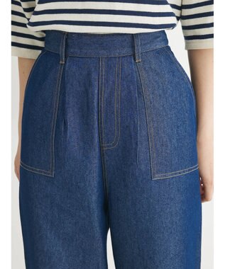 Green Parks インド綿 デニムストレートパンツ One Wash