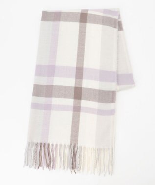 ANY SIS マルチチェック ストール ラベンダー