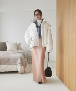 WEGO 【2WAYフード取り外し可能/あったかい】２WAYパディングブルゾン ホワイト