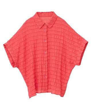 Green Parks シアーシャーリングフレンチスリーブシャツ Purple