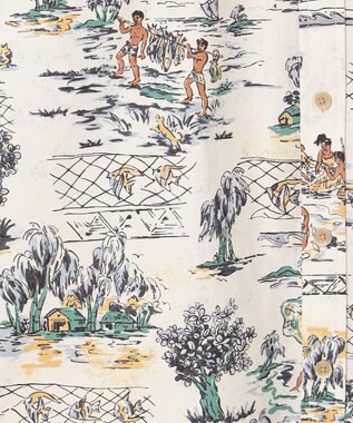 JOSEPH ABBOUD 【ハワイの老舗アロハブランドとコラボ】KAHALA ALOHA　アロハ シャツ ライトグレー系6