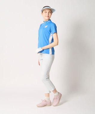 FILA GOLF／marie claire 【Marie claire sports】半袖モックネックシャツ ブルー