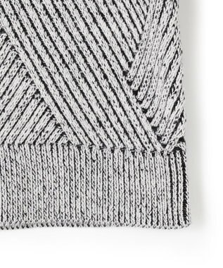 JOSEPH HOMME ビッグジオメトリージャガード　クルーネック ライトグレー系