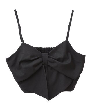 earth music&ecology リボンドレープビスチェ Black