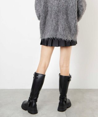 WEGO 厚底エンジニアロングブーツ ブラック