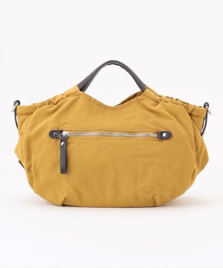 LA BAGAGERIE 【MONICA】サイドギャザー2WAYトートバッグ Sサイズ マスタード