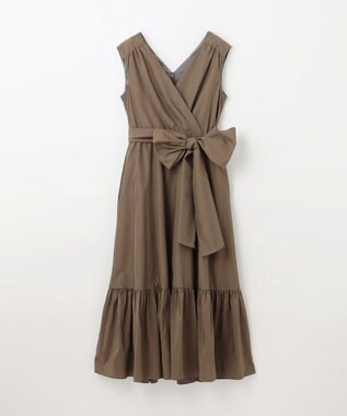 GRACE CONTINENTAL ライトタフタドレス カーキ