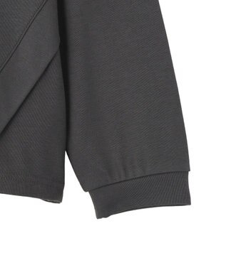 earth music&ecology マルチウェイショルダースリットトップス Charcoal Gray