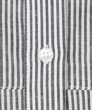 ANY 【洗濯機可能】ダブルポケット クロップドシャツ ストライプ