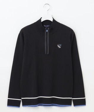 23区GOLF 【MEN】ハーフジップ ニットソー ブラック系