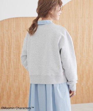 AMERICAN HOLIC Moomin フロッキープリント裏毛プルオーバー Oatmeal